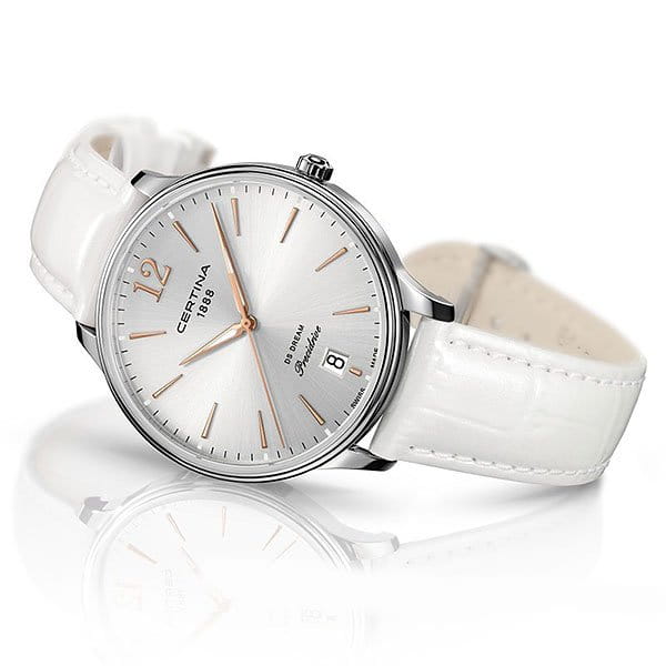 Certina Certina DS Dream 38mm C021.810.16.037.01, heritage швейцария женские часы на браслете кожаный боковой вид